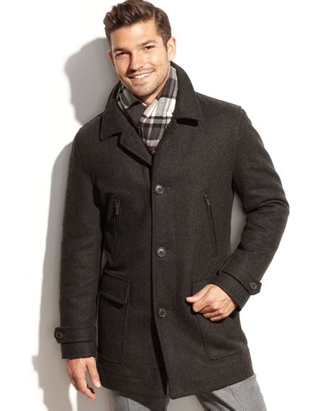 michael kors men's wool overcoat|michael kors winter coat men.